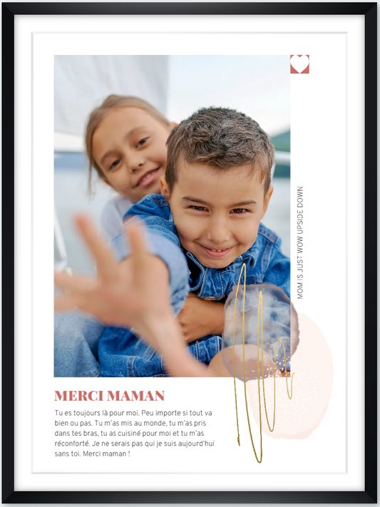 Poster personnalisé Merci Maman